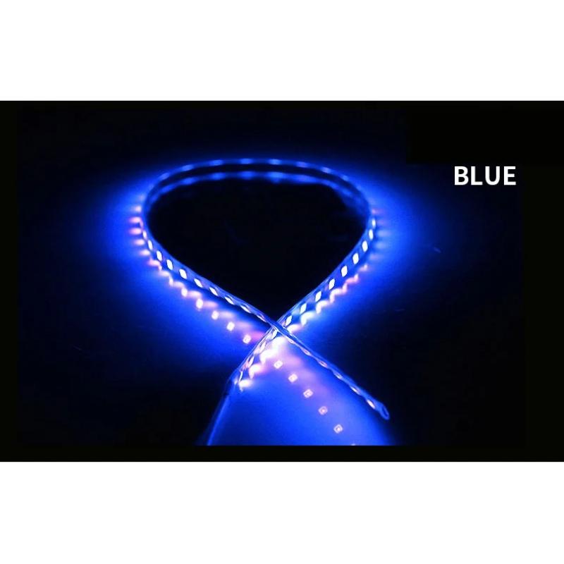 2X 45CM LED Strip Lights Light Bar 1210 Soft Led Car Accessorie Auto Atmosphere Decorative Lamp White Yellow Green Blue Red 12V