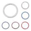 1PCS Car Diamond One Click Start Decorative Ring Button Car Water Diamond Decorative Cover Protective Cover Decorative Ring Igni