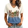 Women's Casual Short Sleeve Christmas Print T-Shirt