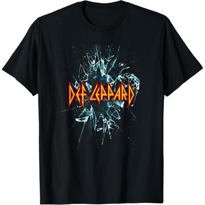 Def Leppard Classic Black Album T-Shirt - 100% Cotton, Adult Short Sleeve Tee