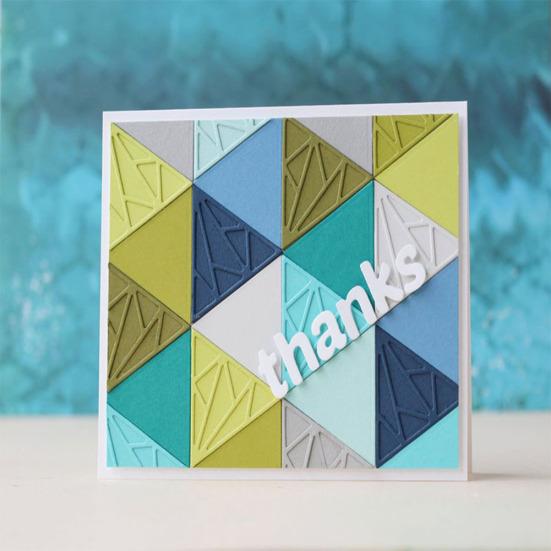 Hollow Triangle Background Cutting Dies for DIY Scrapbook Photo Album Card Decor