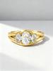 925 Sterling Silver Cambered Surface Three Oval Zircon Ring For Women Engagement Wedding Luxury High Quality Fine Jewelry