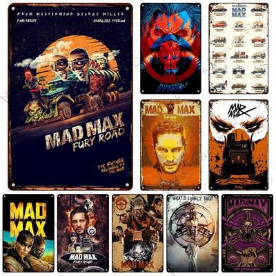 Mad Max Filmplakat Metallblechschild Dekorative Platte Metallschilder Vintage Metallplakette Garage Cafe Wanddekor Schilder Bar Blechschild