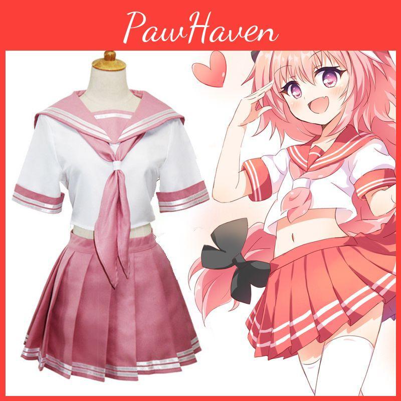 High-quality Astolfo Cosplay Costume Halloween Uniform Outfit For Women