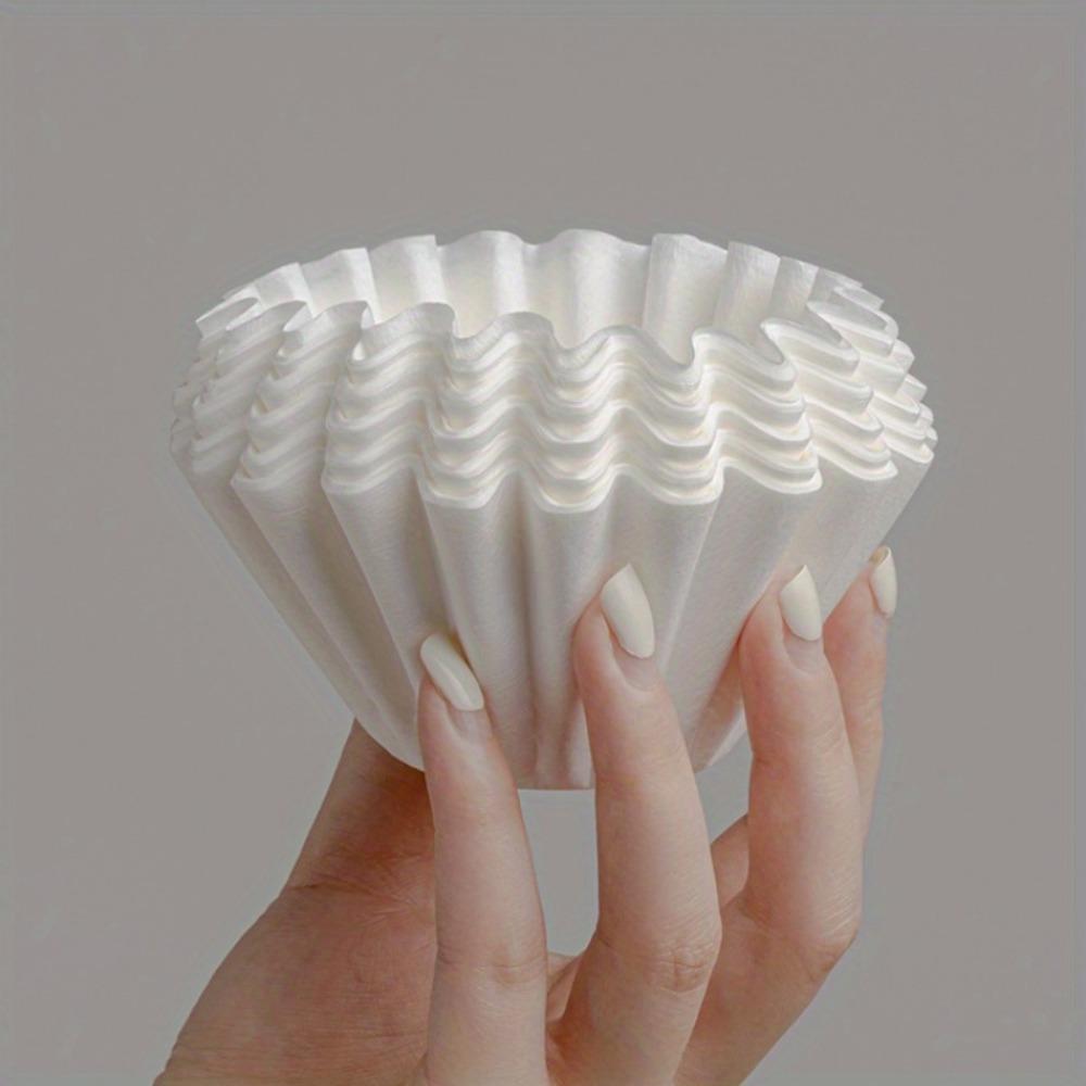 100Pcs/Pack Disposable Coffee Filters Manual Drip Coffee Ripple Filter Paper Funnel Kitchen Filter Tool