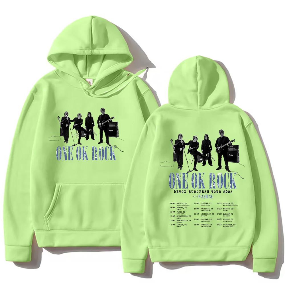 One Ok Rock Band Hip Hop Band Hoodies ONE OK ROCK Detox Europban Tour Sweatshirts Fall Men Women Two Sides Funko Pop Streetwear