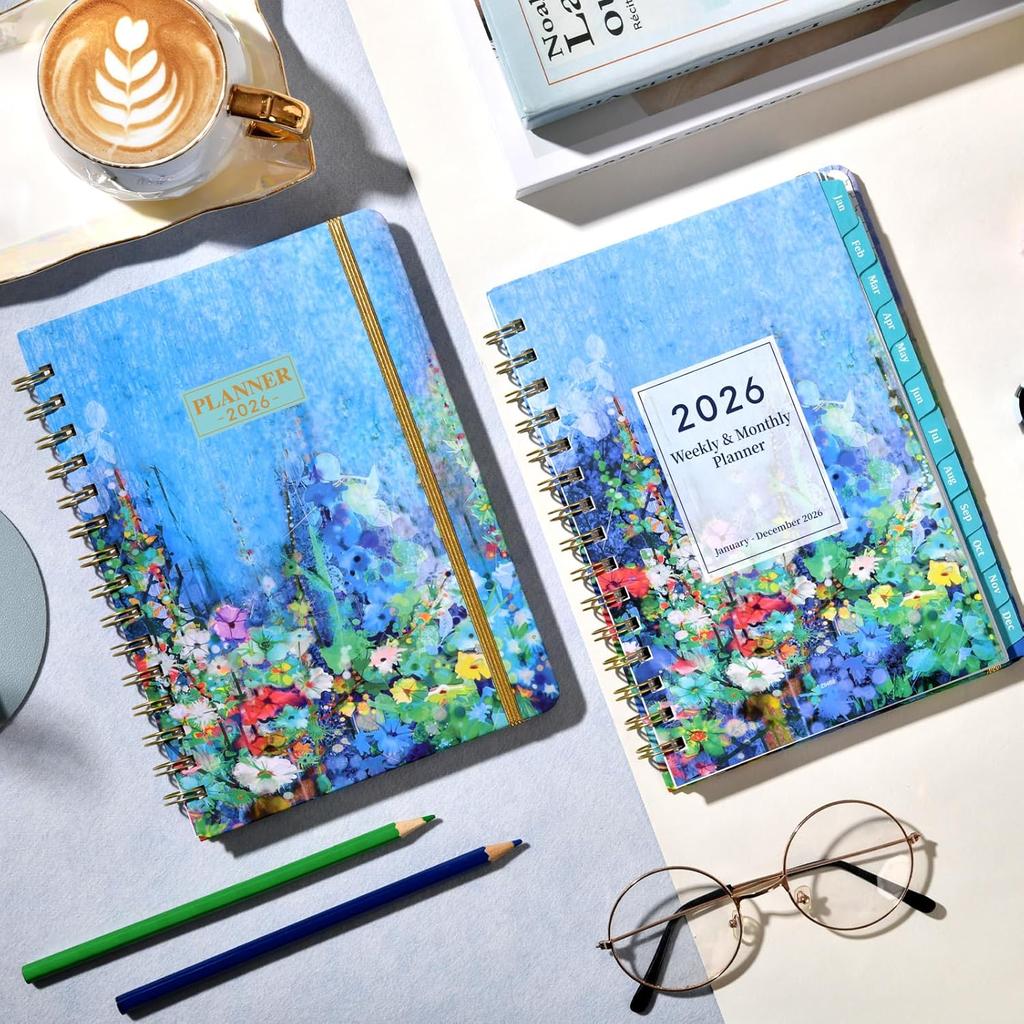 2026 Planner - Planner Weekly and Monthly 2026, JAN. 2026 - DEC. 2026, 6.4" x 8.5", 2026 Calendar Planner with Monthly Tabs, Sturdy Cover, Premium