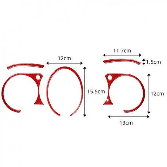 Bright Red Carbon Fiber Car Driver trument Sticker For Nissan 370Z 2009-