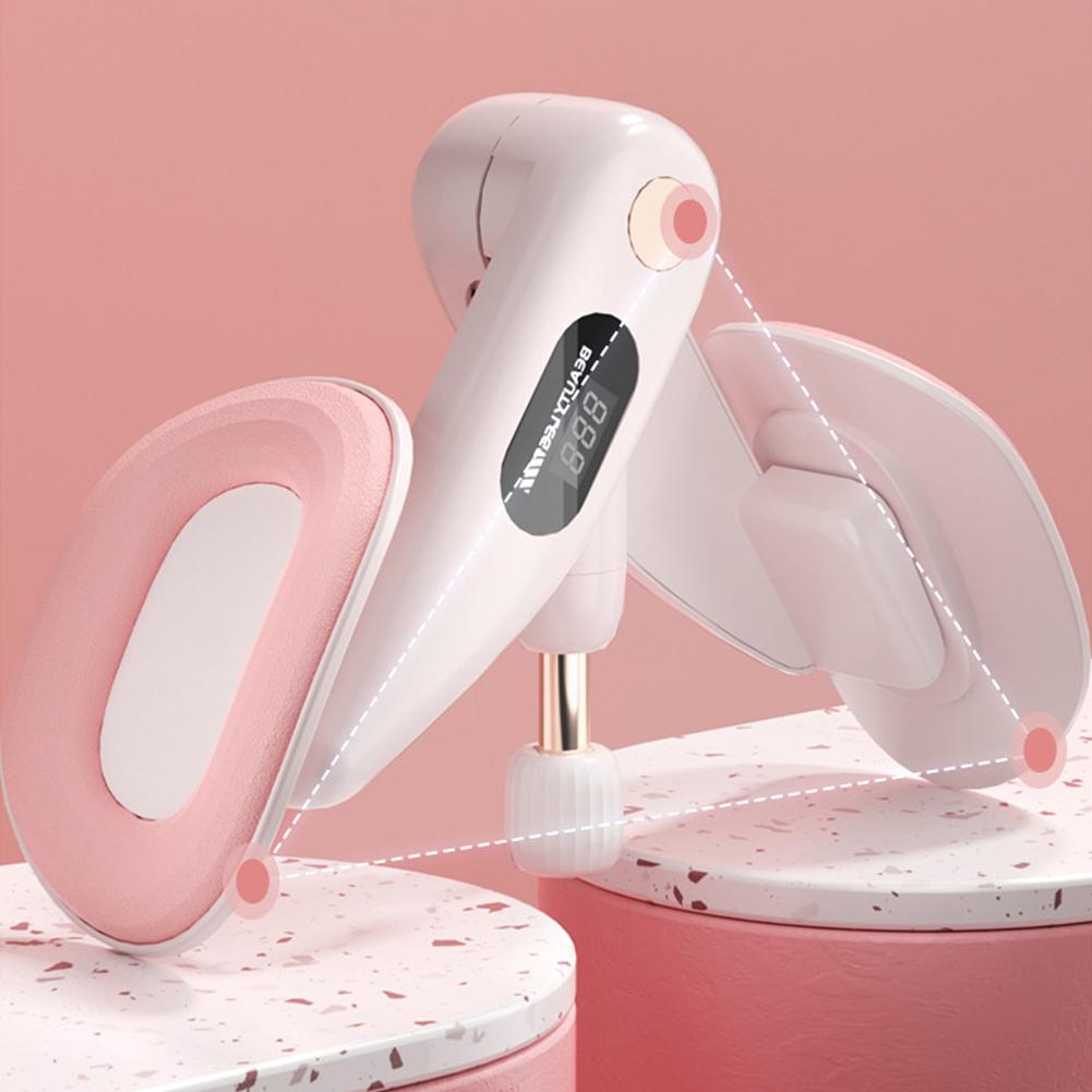 Thigh Trainer Tool with Counter Inner Thigh Exerciser Adjustable Thigh Muscle Strengthen Device for Arm Leg Thigh Toner Exercise