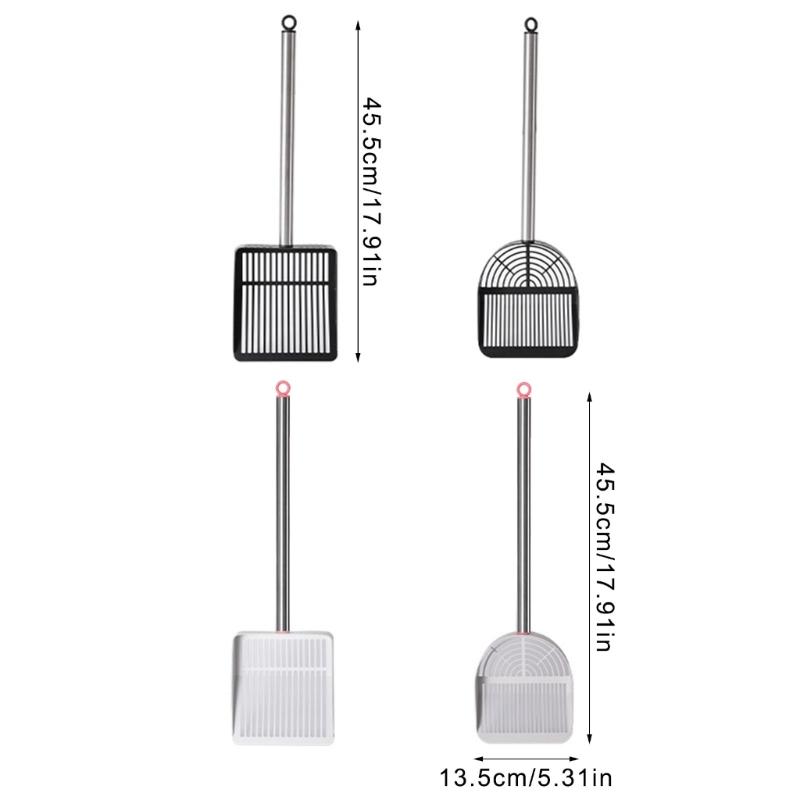 Cats Litter Scoops Pet Poop Shovel for Large Kittens Hollow Metal Scooper for Most Type Litter Cleaning Tool