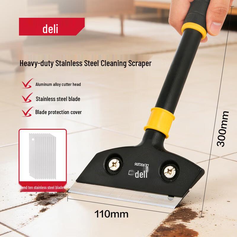 Deli Heavy-Duty Stainless Steel Scraper Shovel