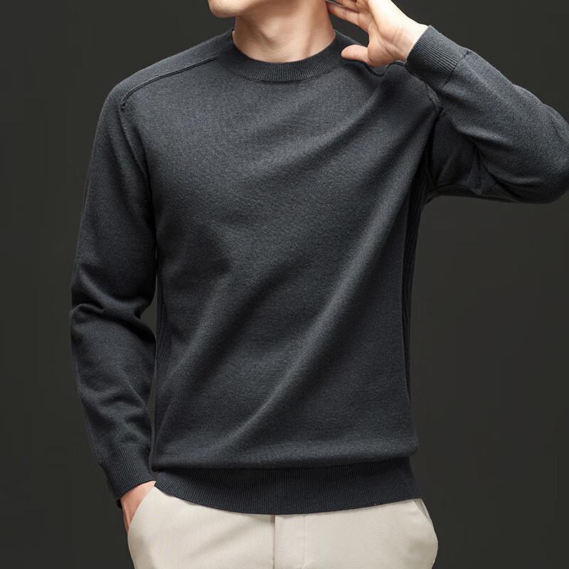 Yiliteng Men's YTMTST6818 Loose Fit Round Neck Knit Sweater