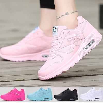 Läufer Freizeitschuhe Damen Atmungsaktives Mesh Kissen Flache Turnschuhe Outdoor Sport Mode Trainer Schuhe