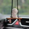 Swing Astronaut Shaped Car Pendant Cartoon Car Rear View Mirrors Hanging Ornaments Resin Interior Decoration