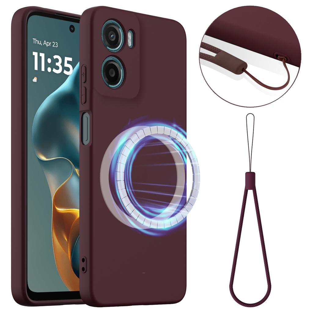 For Motorola Moto G06 Power 4G/Motorola Moto G06 4G Magnetic Case Anti-Drop Liquid Silicone Phone Cover