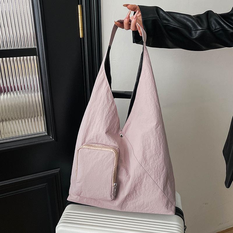 

Women s Large Capacity Crossbody Bag for Commuting High-End Tote Bag Student Unique Korean Style Versatile Travel Handbag рожевий