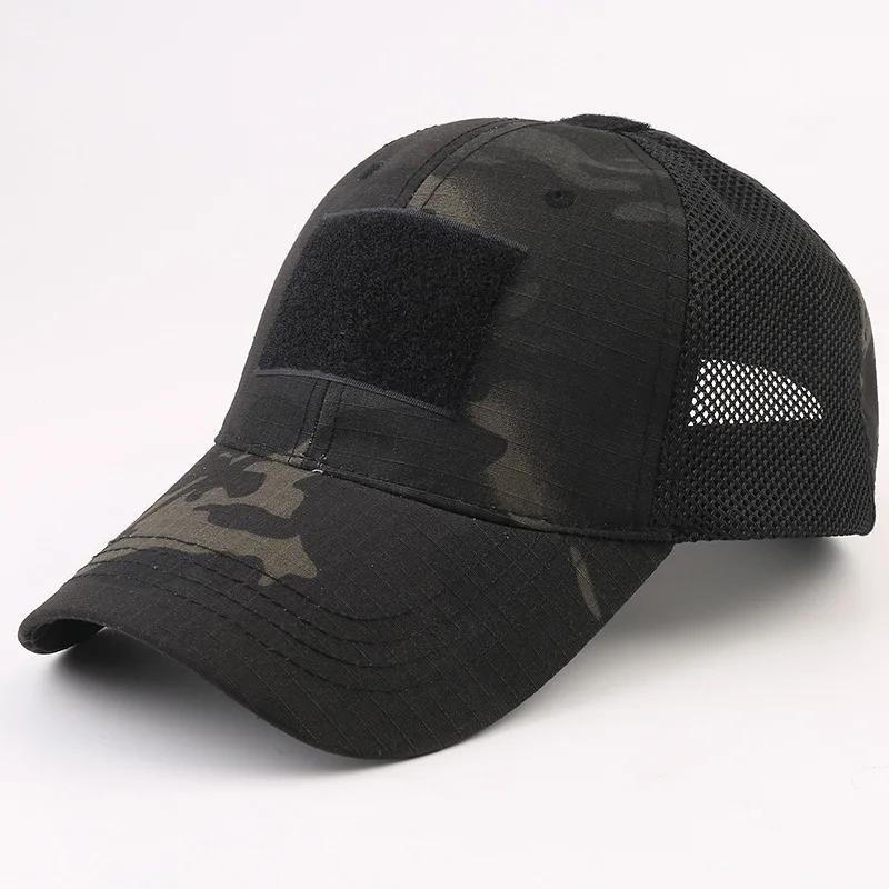 Camouflage Outdoor Baseball Caps Mesh Tactical Hiking Fishing Sport Adjustable Snapback Contractor Dad Hats Men Women