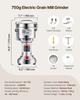 VEVOR 750g Electric Grain Mill Grinder, High Speed 2000W Commercial Spice Grinders, Stainless Steel Pulverizer Powder Machine
