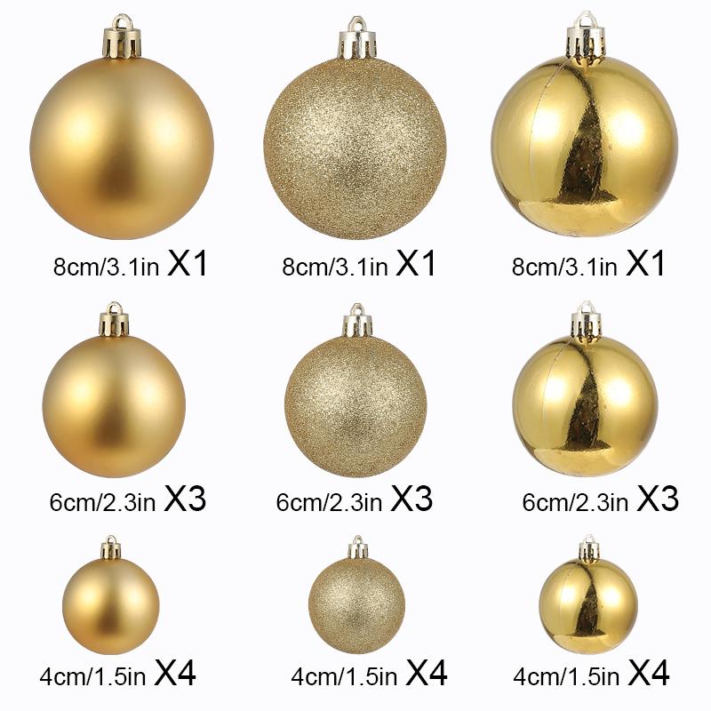 24/30Pcs 6CM Christma Balls Decoration Hanging Christmas Tree Ornaments Ball Pendant Home Room Decor 2025 New Year Navidad Decor