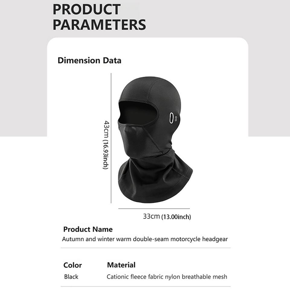 Loogdeel Winter Women Motorcycle Mask Warm Windproof Balaclava Helmet Liner for Cycling Men's Hat Washable Breathable