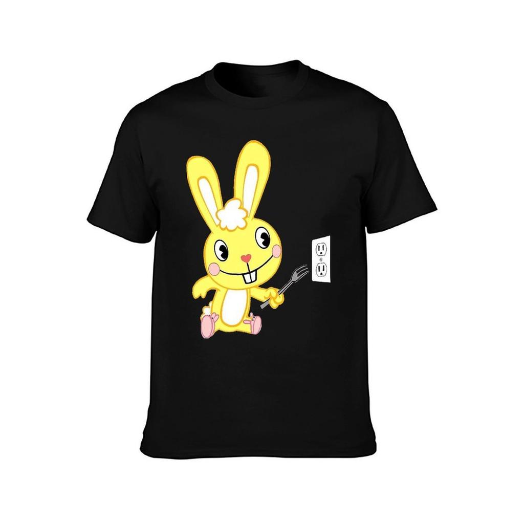AI LI DA Happy Tree Friends T Shirt Happy Tree Friends T Shirt Cuddles Cartoon Print Cotton Short Sleeve Tee Shirt Oversized Fun Tshirt