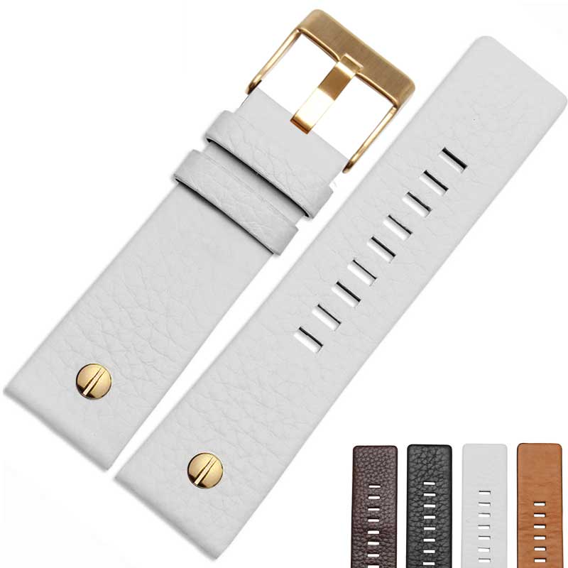 New Fashion Cowhide Watchband with Rivet Watch Strap Belt Bracelet for Diesel DZ7313 DZ7333 7322 7257 4318 7348 7334 Replacement