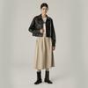 SPNK Synthetic Fiber Utility Skirt_Beige
