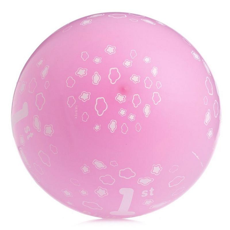 20pcs Baby Number 1 Printed Boy Girl Ballons Decor Party First Birthday New 1st