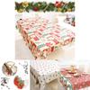 Premium Santa Christmas Red Tablecloth Crafted From High-quality Polyester Fabric For Festive Dining
