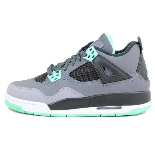 (GS) Air Jordan 4 Retro  Green Glow  Kids  408452-033 EU 35.5