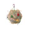 Bird Toys, Foraging Shredder Hanging Toys With Metal Hook, Bamboo Frame, Bamboo Woven Porous Structure Bird Cage Accessories For Cockatiel Budgies