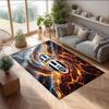 Juventus FC bedruckter Flanell-Teppich rutschfest weicher Polyester-Bodenbelag Indoor-Dekormatte für Schlafzimmer Wohnzimmer Sofa