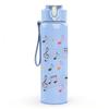 1PC Vintage Music Sheet Note Print 750ml Color Plastic Sports Water Bottle Leakproof Flip Straw Lid Suitable for Sports Office Home Use