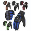 Gants de Course de Moto Protection contre les Chutes Homme Été Motocross Équipement de Protection Respirant Bleu Rouge Paume Adhérente