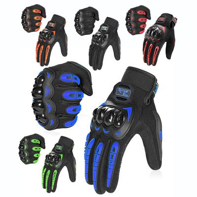 Motorcycle Racing Gloves Fall Protection Men Summer Motocross Protective Gear Breathable Blue Red Grip Palm