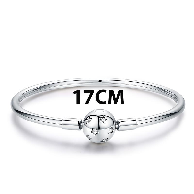 BISAER 925 Silver Demon Eye Bracelets Blue Evil Eyes Bangles Pave Setting Zircon 17-21CM for Women Party Fine Jewelry