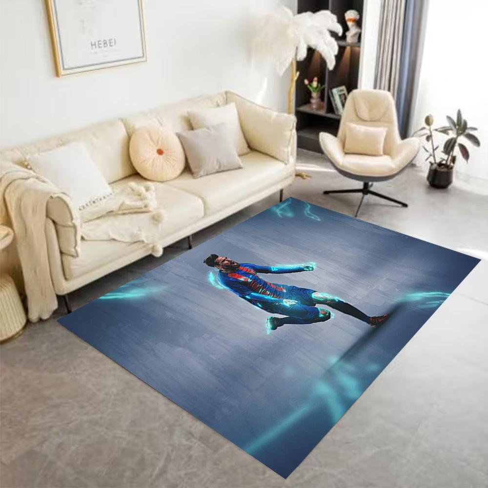 Dynamic Soccer Legend Action Carpet Suitable for Game Room Balcony Outdoor Decorate Room Anti-slip Rug Decorate Offices