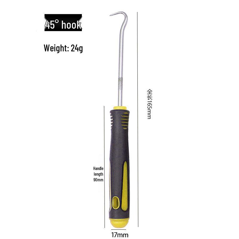 4-Piece Auto Repair Tool Set: Tire Patching, Oil Seal Hook, Screwdriver.