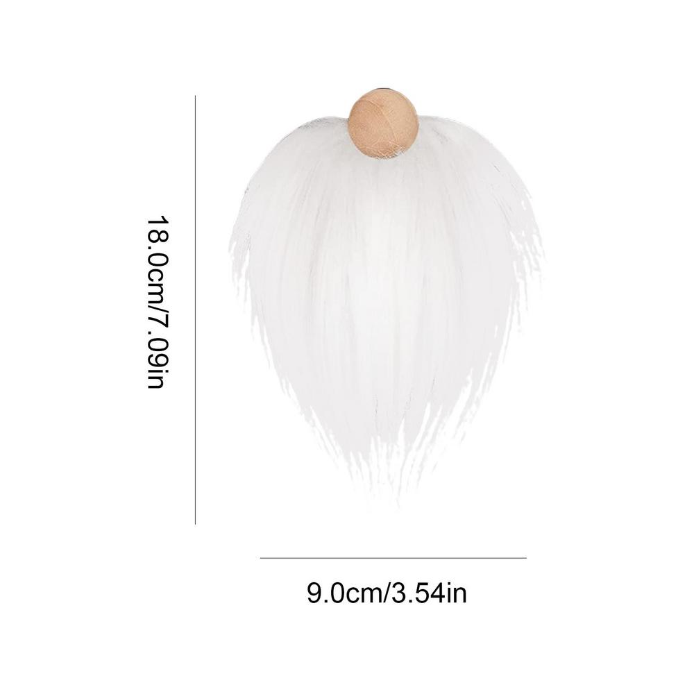 3pcs Dwarf Beard White Faux Fur Gnome Beard DIY Christmas Gnome Materials Handmade Gnome Doll Accessories Beard Craft