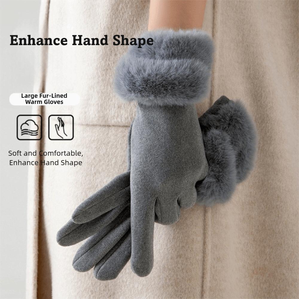 Keep Warm Women Gloves Touchable Screen Full Finger Gloves New Winter Gloves  Cycling Driving