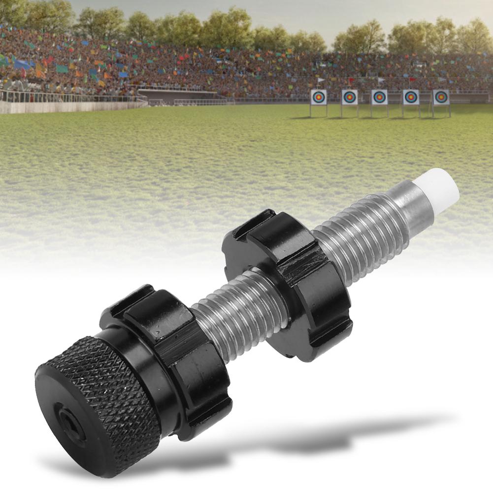 Stop Aluminium Cięciwa Łuku Boczne Podkładki Śruba Plunger Podpórka Strzały Przycisk Naciskowy Podkładka Akcesorium(czarny )