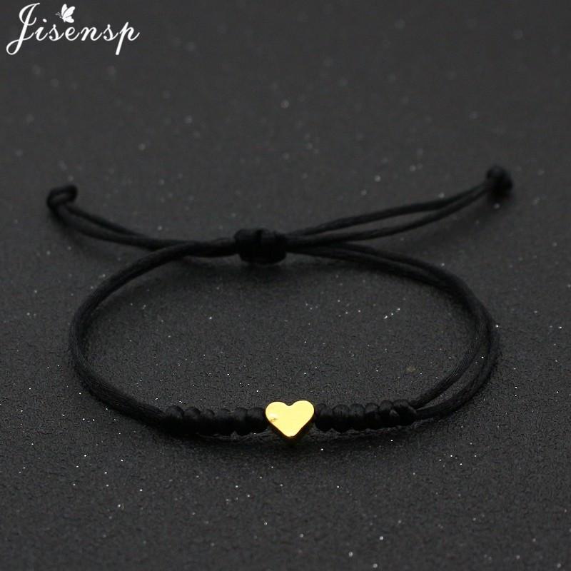 Multicolor Rope Lucky Heart Bracelets Women Men Charm Woven Handmade Bangles Braided Adjustable Buddhism Jewelry Pulseras