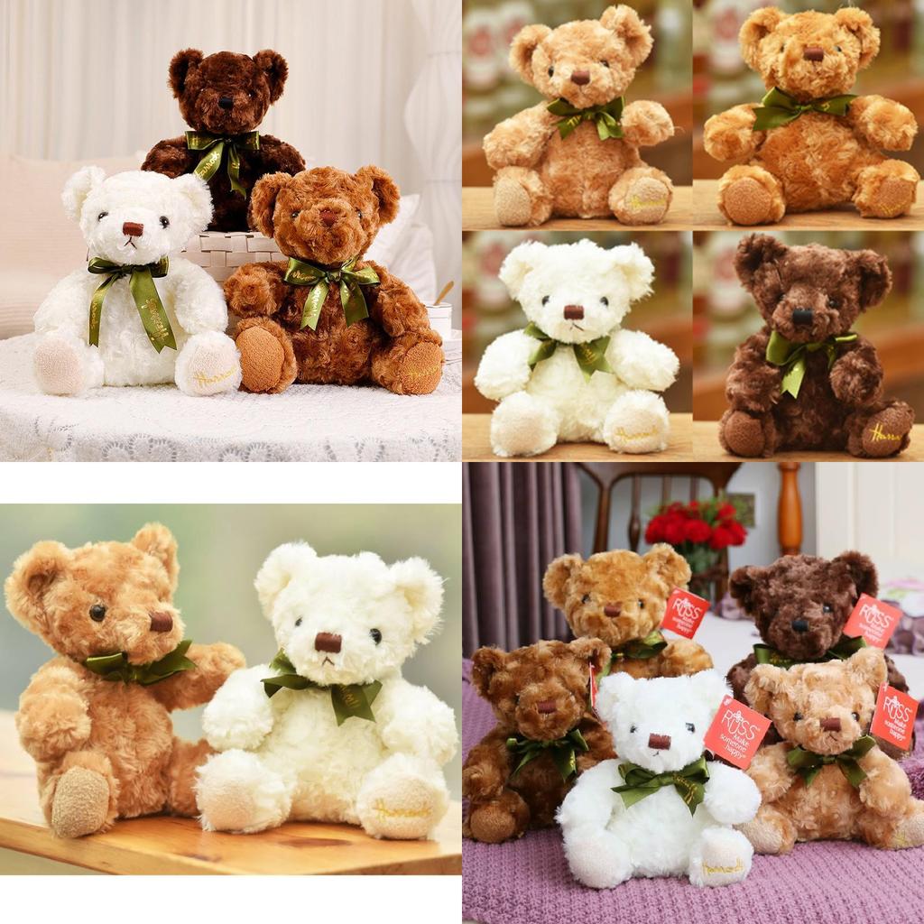 Adorable 7-inch Teddy Bear Plush Toy With Soft Coral Fleece Small Huggable Teddies