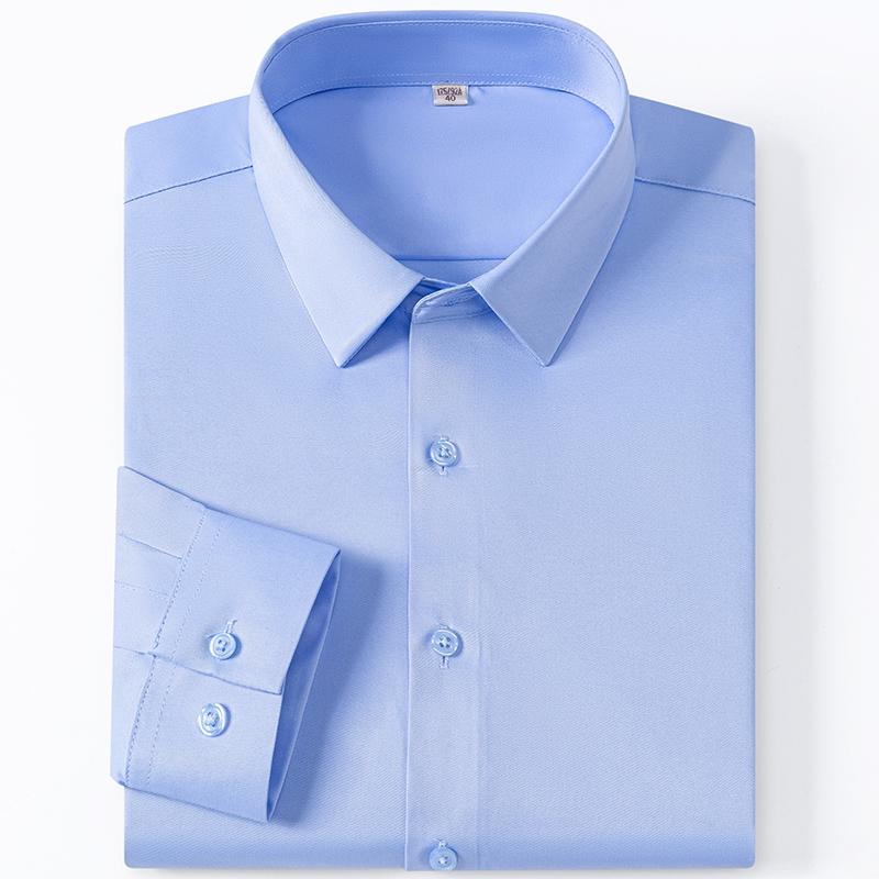 Men's High-End Stretch Non-Ironing Seamless Shirt Long Sleeve Spring and Autumn Youth Business Casual Shirt