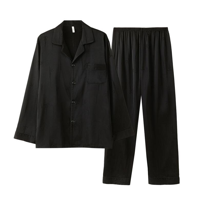 [Ice Skin Series] New Chinese Ice Silk Pajamas Men's Spring and Autumn Long Sleeves 1011 New Chinese Style Loungewear Set