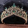 Luxury Bridal Headdress Crystal Diadem Gold Colors Wedding Crown Headbands for Queen Bride Tiaras Hair Jewelry Head Ornaments