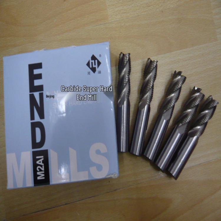 Nichiei Kawachi White Steel Carbide Keyway Cutter, 2 Flute End Mill, Sizes 3-14MM