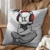 Game Henry Stickmin Collection Pillow Case Square DoubleSided Printing Short Plush Sofa Cushion Cover Bedroom Bedside Pillow