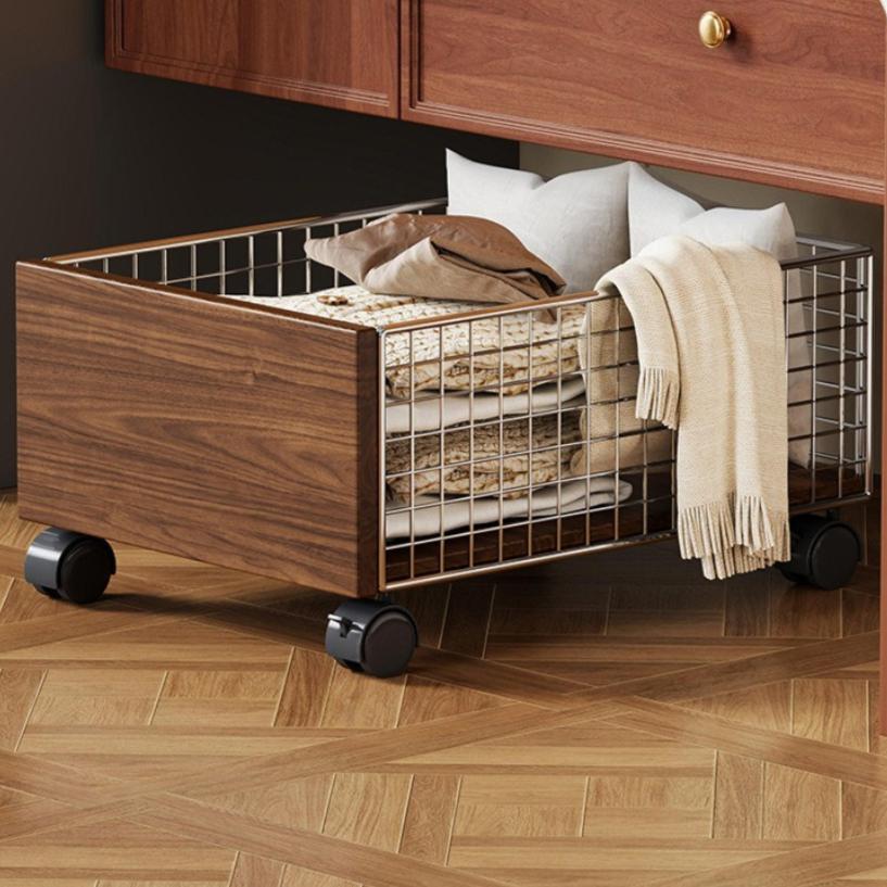 Under Sink Rolling Laundry Hamper Large Capacity Dirty Clothes Basket with Wheels Mobile Bathroom Organizer Bedroom Laundry Room