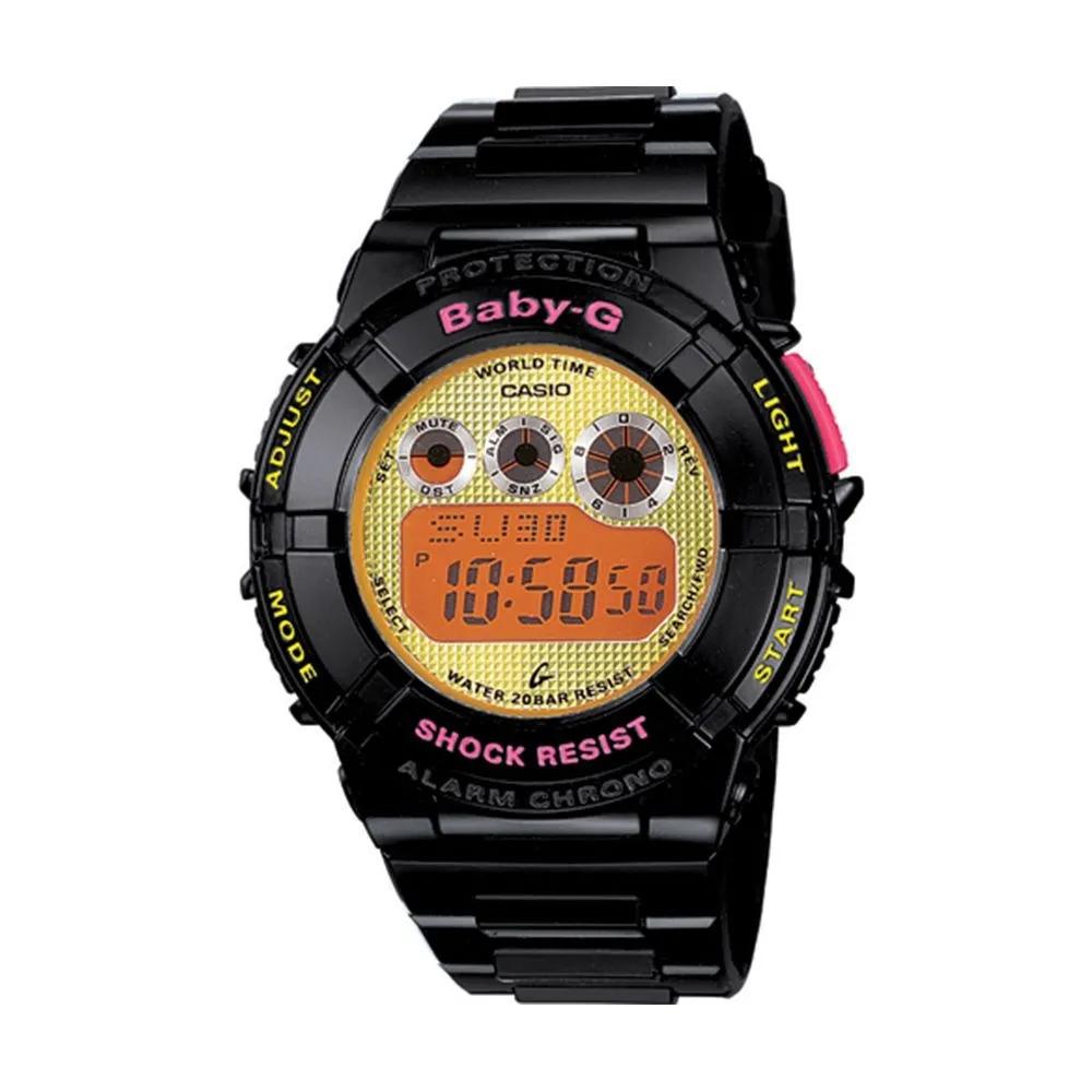 G-SHOCK BABY-G Yellow Black Women s Jelly Watch Resin Watch BGD-121-1